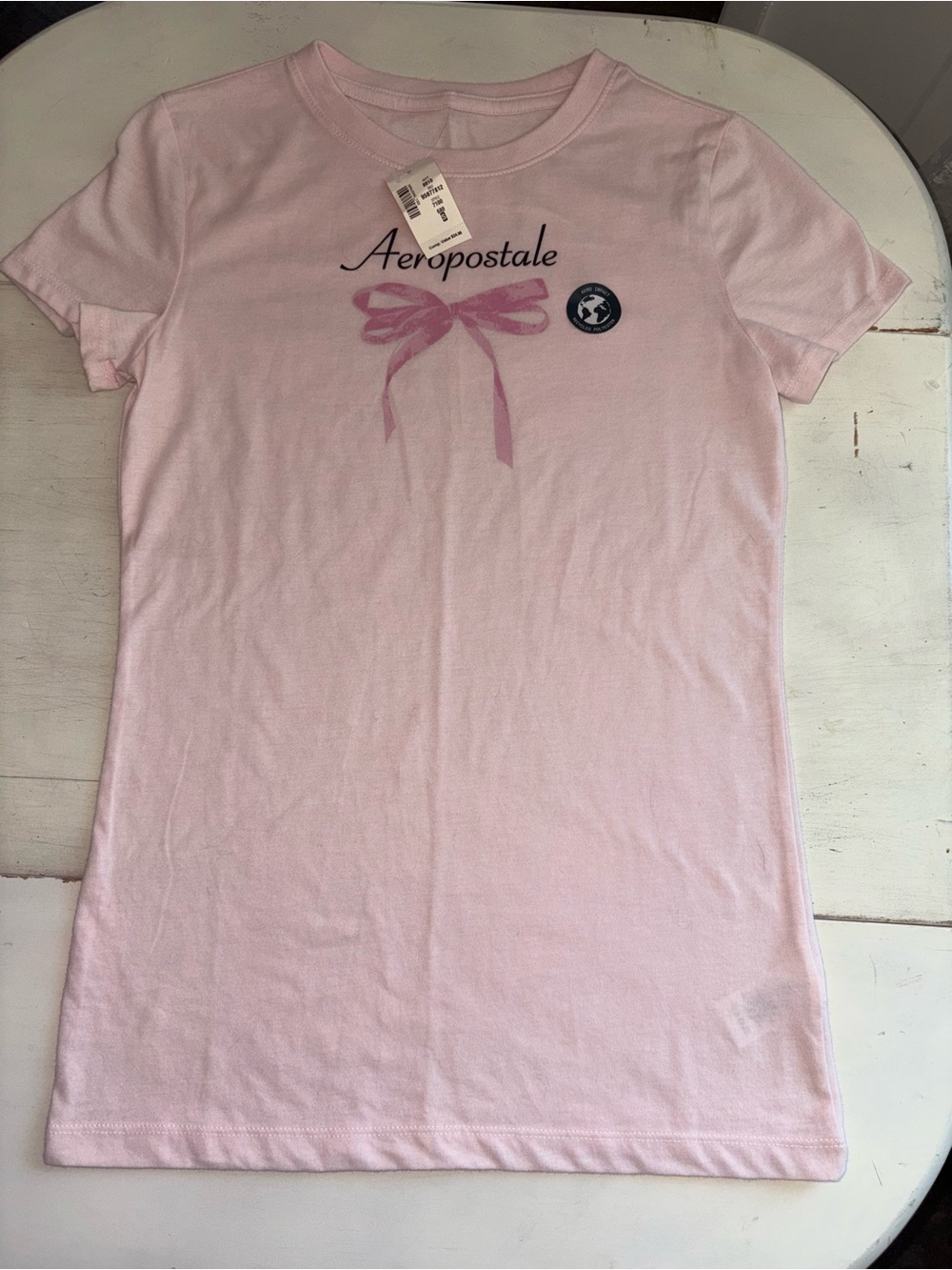 NWT Aeropostale Pink Bow Graphic Tee